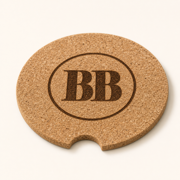 Custom Logo Engraved Cork Car Cup Holder Coasters