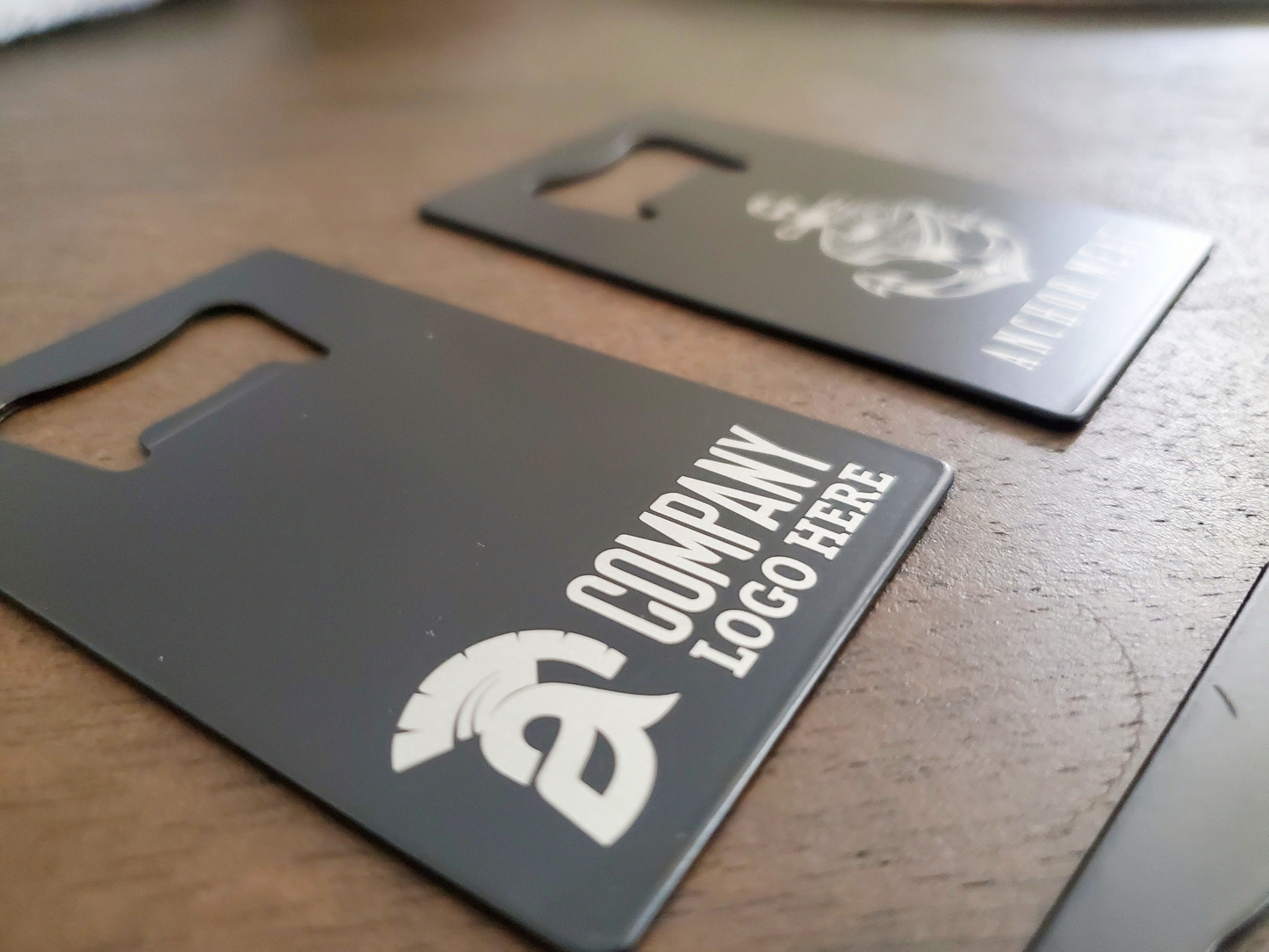 Custom Logo Etched Steel Wallet Bottle Opener