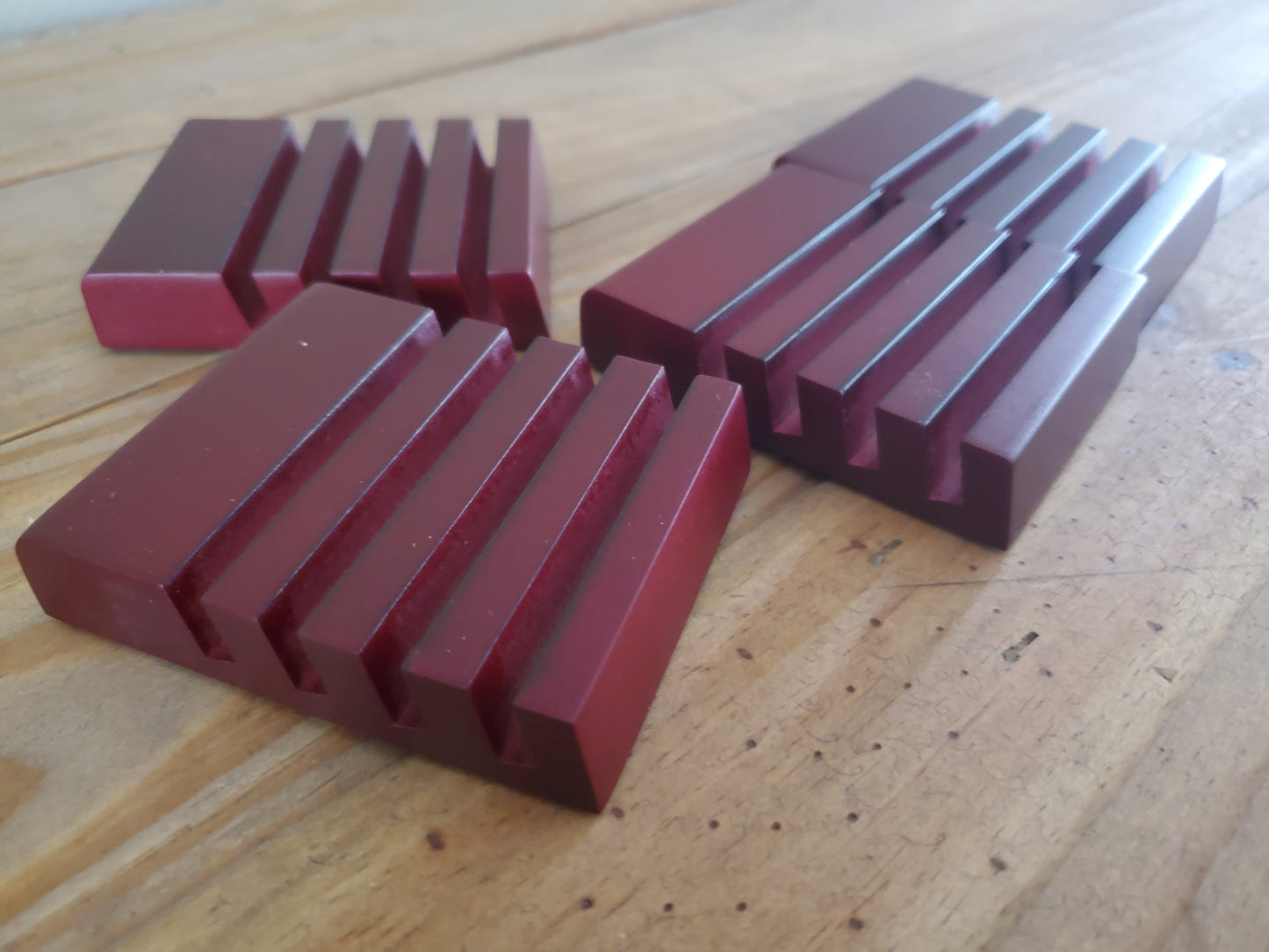 Set of 4 Custom Logo Engraved / Etched Leatherette Coasters with Rosewood Coaster Holder