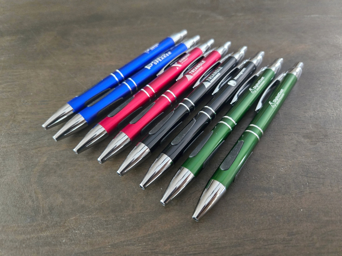 Custom Logo or Text Engraved / Etched Pens (Black Ink)